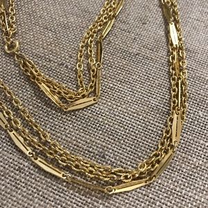 Long multi strand necklace